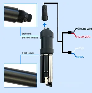 BGT digitale RS485 fare torbidità EC PH ORP azoto ammoniacale tutto in un sensore di qualità dell'acqua multiparametro