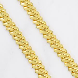 Cadena Cubana de Plata de Ley 925 de 15 mm de Ancho, Chapada en Oro Amarillo Real de 14K y 18K, con Grabado Gratuito - Product Image 5