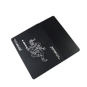 Boîte de cartes à jouer personnalisée en plastique noir pur, étanche, résistante à l'usure et pliable, pour cartes spéciales, 55 cartes par jeu - Product Image 4