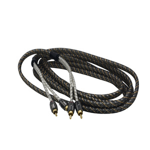 Câbles RCA 5m, câble audio en cuivre pur, gaine tressée, mâle-mâle, pour amplificateur de voiture, connexion de subwoofer - Product Image 2