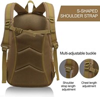 Sac à dos tactique imperméable en polyester de grande capacité pour la chasse avec fermeture à glissière, sac à dos d'extérieur