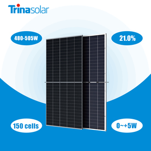 แผงโซลาร์เซลล์แบบโมโนคริสตัลไลน์สองหน้ากระจกคู่ Vertex 485W 490W 505W <span class=keywords><strong>500W</strong></span> ของ Trina Solar - Product Image 3