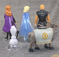 HY198 Vente chaude Figurines d'action des princesses des films d'animation Frozen Elsa et Anna, poupée en PVC fabriquée en usine, jouet pour décoration de gâteau, figurine d'anime Frozen