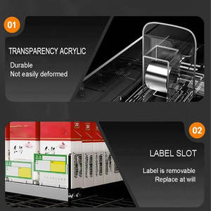 Étagère à cigarettes en acrylique murale personnalisée, présentoir à cigarettes de comptoir, organisateur d'étagères, poussoirs transparents, présentoir portable - Product Image 4