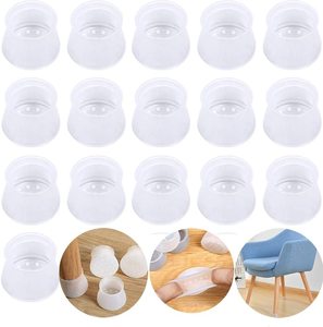 Round Washable Prevent Scratches Transparent Furniture Silicone <strong>Chair</strong> <strong>Leg</strong> Covers - Product Image 2