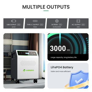 Estación de Energía Portátil para el Hogar con Batería de 3600Wh, Todo en Uno, Apilable, Certificación CE, para Uso Fuera de la Red - Product Image 3