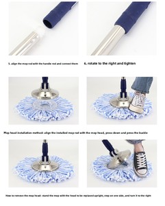 Household Single Barrel Rotating Stainless Steel <strong>Mop</strong> Bucket Round Rotating <strong>Mop</strong> <strong>Floor</strong> Cleaning 360 Rotating <strong>Mop</strong> Bucket - Product Image 6