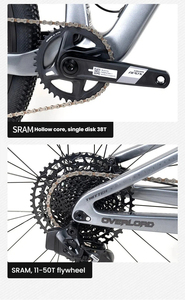 Vélo de montagne en fibre de carbone ultraléger OVERLORD avec pédalier SRAM SX EAGLE <span class=keywords><strong>DUB</strong></span> 12 vitesses pour la course de cross-country - Product Image 3