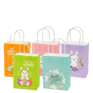 Borsa da <span class=keywords><strong>asporto</strong></span> personalizzata in carta Kraft bianca con Logo stampabile e confezione regalo di <span class=keywords><strong>pasqua</strong></span> abbronzante in argento - Product Image 1