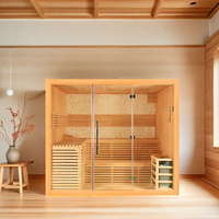Sunrans sauna traditionnel personnalisé pour 3 à 4 personnes sauna à vapeur sèche en bois massif de pruche