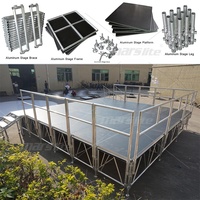 Plateforme de Scène en Aluminium d'Usine 4x8 Pi, Plateau de Scène Extérieure en Aluminium pour Concerts, Événements et Mariages