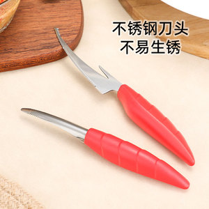 Stainless Steel Shrimp Deveiner Red Handle U Shape Design For Easy Shell Removal And Vein Extraction Seafood Tools - Product Image 2
