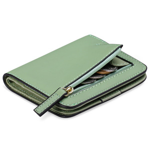 Cartera de <span class=keywords><strong>Mujer</strong></span> con Bloqueo RFID, Pequeña, Compacta, Bifold, de Cuero de Lujo, Mini Cartera con Ventana para Identificación - Product Image 1