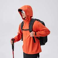 Veste unisexe imperméable à coque rigide, respirante, coupe-vent, à capuche, grande taille, séchage rapide, anti-déchirure, pour la randonnée en automne