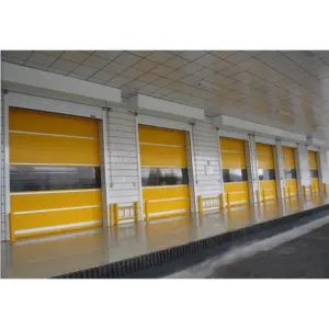 Guangzhou manufacturer PVC rapid door in cold stock with a transparent window