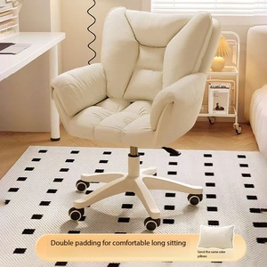 <span class=keywords><strong>Silla</strong></span> de Oficina Acolchada con Tela Suave, <span class=keywords><strong>Silla</strong></span> de Escritorio Giratoria Ajustable con <span class=keywords><strong>Ruedas</strong></span> para Oficina en Casa, Estudio, Dormitorio - Product Image 2