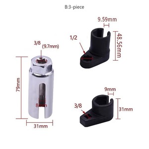 Automotive Oxygen Sensor <strong>Socket</strong> Wrench Remover <strong>Tool</strong> and Thread Chaser Set - Product Image 5