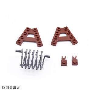 Quân đội đồ chơi moc xây dựng gạch DIY WW2 quân sự mini roadblock chơi Set 3 phong cách của nhựa mini roadblock xây dựng khối trẻ em - Product Image 5