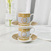 Ensemble de tasses à expresso de luxe de style européen, 70 ml, tasses à expresso haut de gamme, tasses à thé de l'après-midi pour restaurant, boîte cadeau