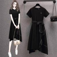 Nouvelle robe courte à manches courtes pour femmes, mode printemps/été 2024, décontractée, avec des paillettes et des broderies
