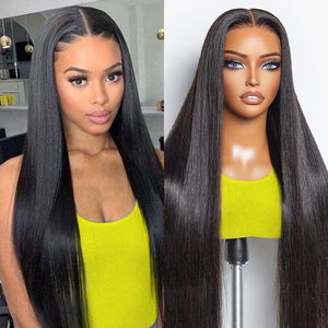 Perruque dentelle frontale 40 pouces 40 50 60 pouces Perruque cambodgienne en cheveux humains bruts Perruques personnalisées naturelles de salon de beauté de marque privée - Product Image 6