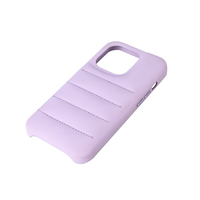 Zenos Usine Vente en gros Bonbons Couleur Vegan En Cuir Puff Veste Mobile Téléphone Cas pour iPhone