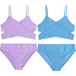 Trajes de Baño para Niñas al por Mayor, <span class=keywords><strong>Bikini</strong></span> de Alta Calidad de 2 Piezas, Oferta, Traje de Baño Deportivo para Niñas - Product Image 5