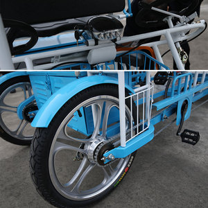 Bicicleta Cuatriciclo Eléctrica Solar con Pedaleo Asistido, 4 Ruedas, 4 Asientos, Cuadro <span class=keywords><strong>de</strong></span> Acero al Carbono, Capacidad <span class=keywords><strong>de</strong></span> Carga <span class=keywords><strong>de</strong></span> 700 kg, Bicicleta Familiar <span class=keywords><strong>de</strong></span> Ocio con Panel Solar - Product Image 4