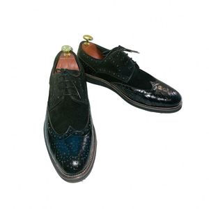 Zapatos de Hombre Coreanos de Negocios, Casuales y Formales, de Cuero con Brocado Grabado, Plataforma y Tacón Alto, Impermeables y Antideslizantes para Otoño - Product Image 2
