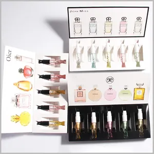 Frasco de perfume personalizado, caixa de embalagem vazia para óleo essencial, caixas de papel para casamento, 2ml, 3ml, 5ml, teste de perfume