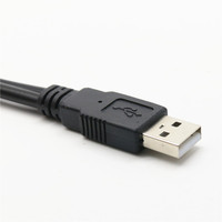 Kabel USB 2.0 25cm Male Mini B untuk Perangkat MP3 MP4 Kamera Ponsel HardDisk Komputer PVC untuk Speaker Mobil Monitor Pemutar DVD