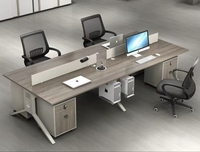 Nouvelle table de bureau moderne et durable avec cloison pour poste de travail, taille standard, usage commercial pour immeuble de bureaux