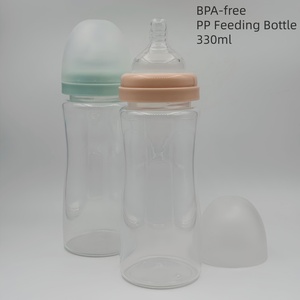 ขวดนมป้องกันอาการโคลิคสำหรับทารกแรกเกิด วัสดุปลอดสาร BPA ผลิตจาก PP และซิลิโคน คอกว้าง ลายการ์ตูน ปรับระดับการไหลได้ 300 มล. สำหรับ<span class=keywords><strong>นม</strong></span>แม่ - Product Image 4