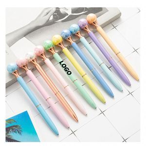 Bolígrafos Personalizados de Metal Color Oro Rosa con Cabeza de Perla Grande, Ideales para la Escuela, Oficina, Regalo Promocional - Product Image 1