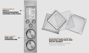 Lò Nướng Kỹ Thuật Số 24L Lò Nướng Điện Air Fry Lò Nướng Bánh Mì Với Đối Lưu - Product Image 4