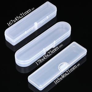 SUNSHING Wholesale <b>Plastic</b> Syringe Case <b>Container</b> Long Rectangular Cosmetics Storage Box <b>Clear</b> Stationery Pencil Organizer - Product Image 3