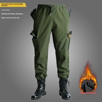 Pantalon cargo pour homme de haute qualité, doublé en polaire, multi-poches, chaud, coupe-vent, pour le travail en extérieur en hiver, logo personnalisé