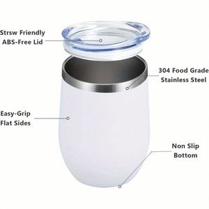 Stainless Steel Tumbler 12oz Vacuum Insulated Travel Cup Lid <b>Straw</b> Multi Color Set 6-12 Hours Thermal Insulation Boiling Water - Product Image 4