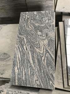 แผ่นหินแกรนิตสีเทาอ่อนขนาดใหญ่ ลายคลื่นทันสมัย หินธรรมชาติ เป็นมิตรกับสิ่งแวดล้อม สำหรับลานบ้าน ขัดเงา ทรายพ่น - Product Image 3