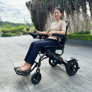 Silla de Ruedas Eléctrica Plegable Portátil de Lujo con Doble Motor, Fabricada en Aleación de Aluminio Ligera, para Personas con Discapacidad - Product Image 1