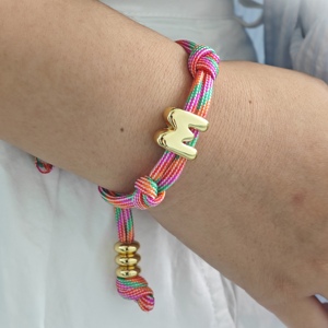 Hot Bán Hợp Thời Trang DIY Thư Vòng Đeo Tay Đầy Màu Sắc Dệt Sợi Dây Thừng Có Thể Điều Chỉnh Thời Trang Đồ Trang Sức Vòng Đeo Tay - Product Image 5