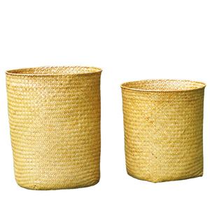 Cesto portaoggetti in tessuto paglierino di colore naturale senza maniglia per l'organizzazione di un soggiorno domestico cesto gioielli e cesto di fiori - Product Image 4