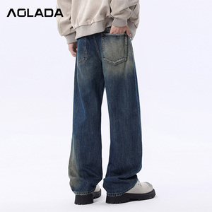 Jeans Cargo in Denim di <span class=keywords><strong>Cotone</strong></span> Slim Fit <span class=keywords><strong>Larghi</strong></span> Stile Streetwear Vintage Economici da <span class=keywords><strong>Uomo</strong></span>, Prodotti in Cina - Product Image 2