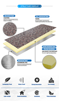 Panneaux muraux insonorisés en PU, isolation thermique pour toiture, panneaux sandwich PIR, coffrage en béton ICF, bloc en métal/acier, écologiques, résistants au feu