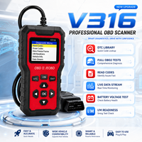 Escáner OBD2 V316, Herramienta de Diagnóstico para Autos, Lector de Códigos de Motor, Comprobador de Voltaje de Batería, Reiniciador de Luz de Advertencia del Motor, Herramienta de Escaneo OBDII