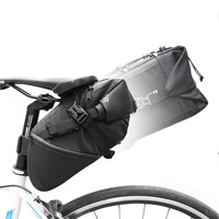 Sac de vélo arrière réfléchissant imperméable en tissu rip-stop noir YOTO, best-seller, 10L