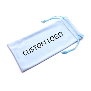 Großhandel Bedruckte Mikrofaser-Brillentasche mit Kordelzug und Stoffeinlage für Sonnenbrillen und Korrekturbrillen - Product Image 1