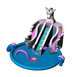 Cầu Trượt Nước Bơm Hơi Hình Kỳ Lân Thiết Kế Mới 2023 Có Bể Bơi Cho Bé Gái 8-15 Tuổi - Product Image 5