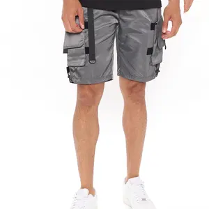 Atacado New Estilo Utilitário Personalizado Meia Calça de Nylon Shorts De Carga Para Os Homens