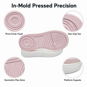 Suela de calzado casual para skate MD prensada <span class=keywords><strong>en</strong></span> molde, con banda de rodadura circular pivotante, puntera de estrella y plataforma, OEM personalizado - Product Image 4